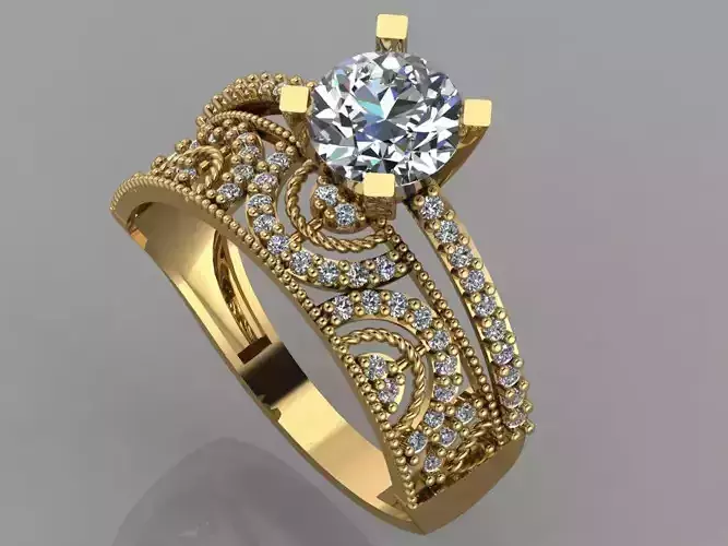 GC GOLD TW001- Diamond set 3D model  3D print model