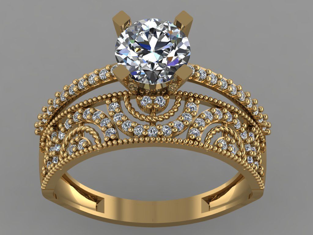 GC GOLD TW001- Diamond set 3D model  3D print model_2