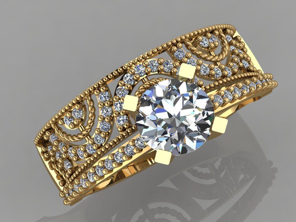 GC GOLD TW001- Diamond set 3D model  3D print model_3