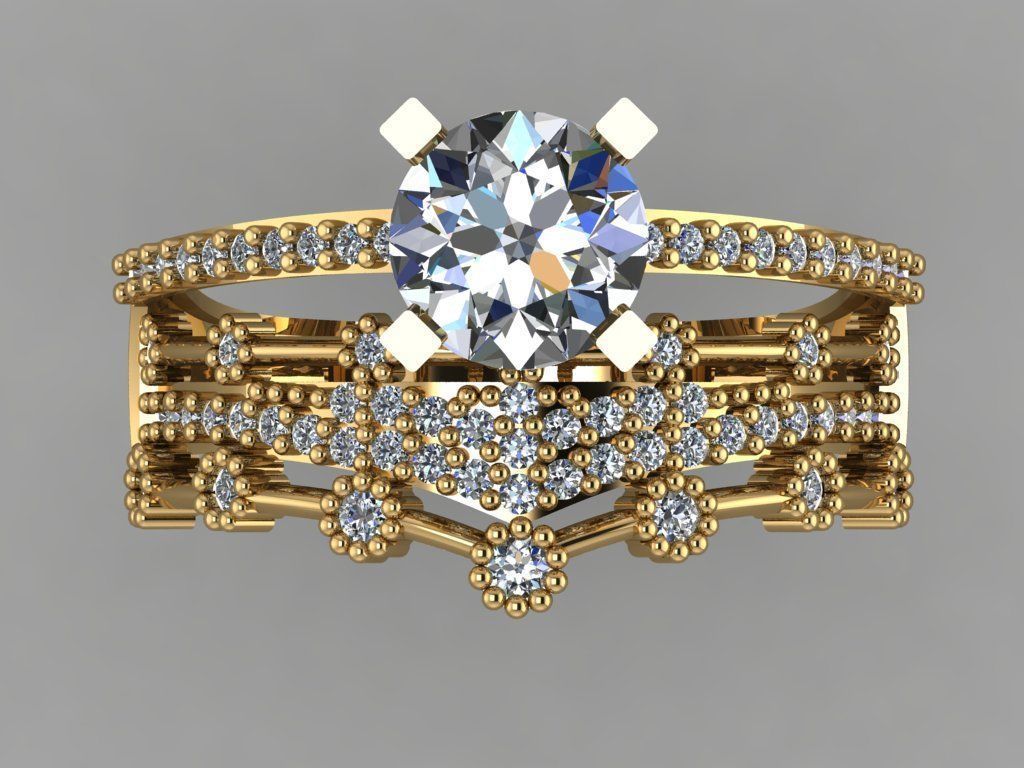 GC GOLD TW002- Diamond set 3D model 3D print model_1