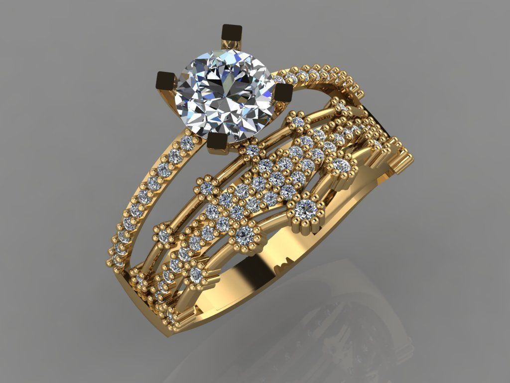 GC GOLD TW002- Diamond set 3D model 3D print model_5