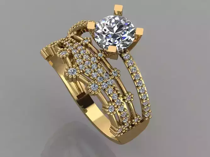GC GOLD TW002- Diamond set 3D model 3D print model