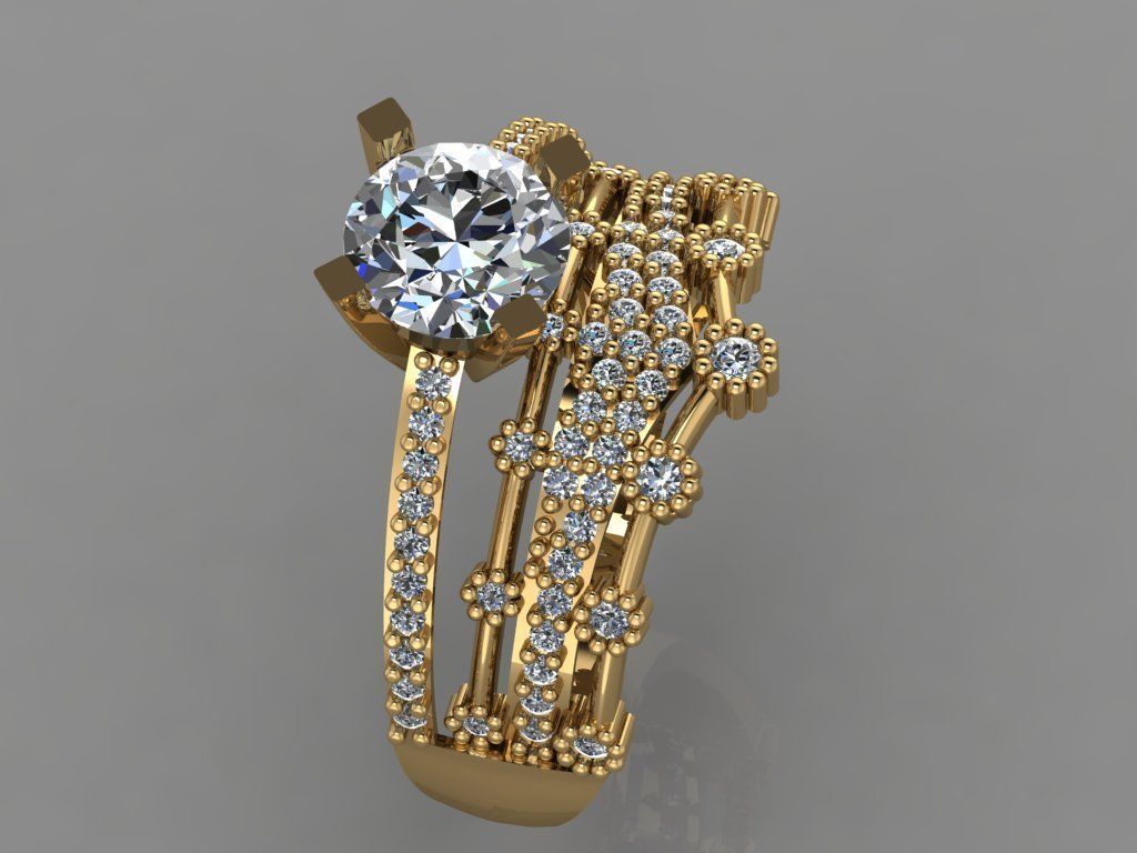 GC GOLD TW002- Diamond set 3D model 3D print model_4