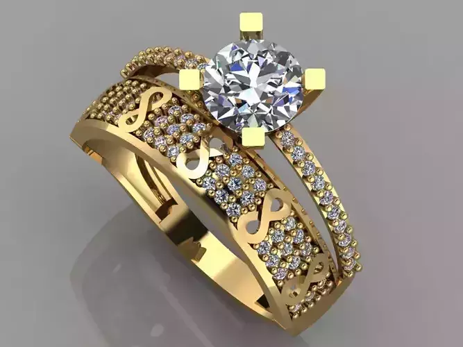 GC GOLD TW004- Diamond set 3D model 3D print model