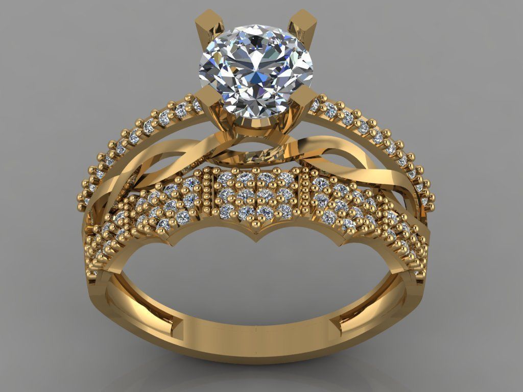 GC GOLD TW005- Diamond set 3D model 3D print model_2