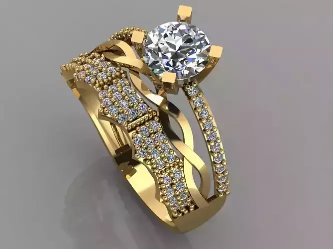 GC GOLD TW005- Diamond set 3D model 3D print model