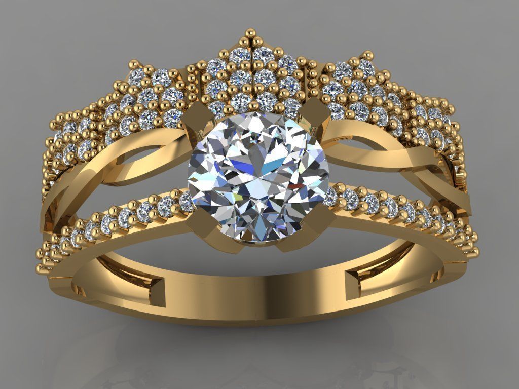 GC GOLD TW005- Diamond set 3D model 3D print model_4