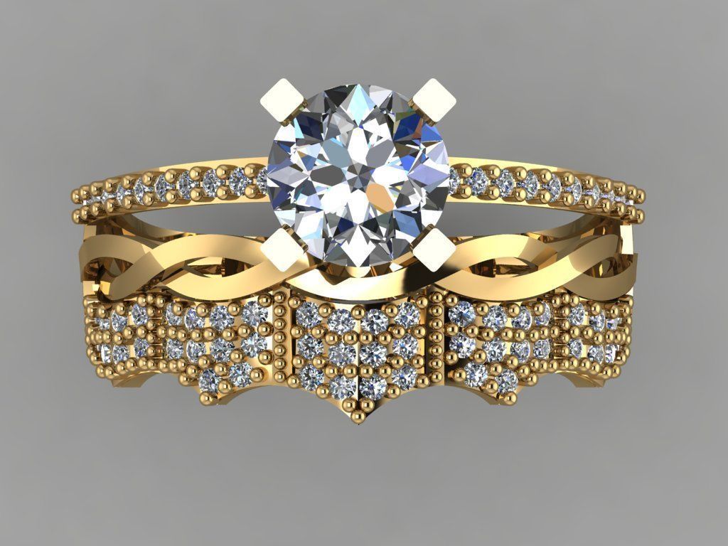 GC GOLD TW005- Diamond set 3D model 3D print model_1