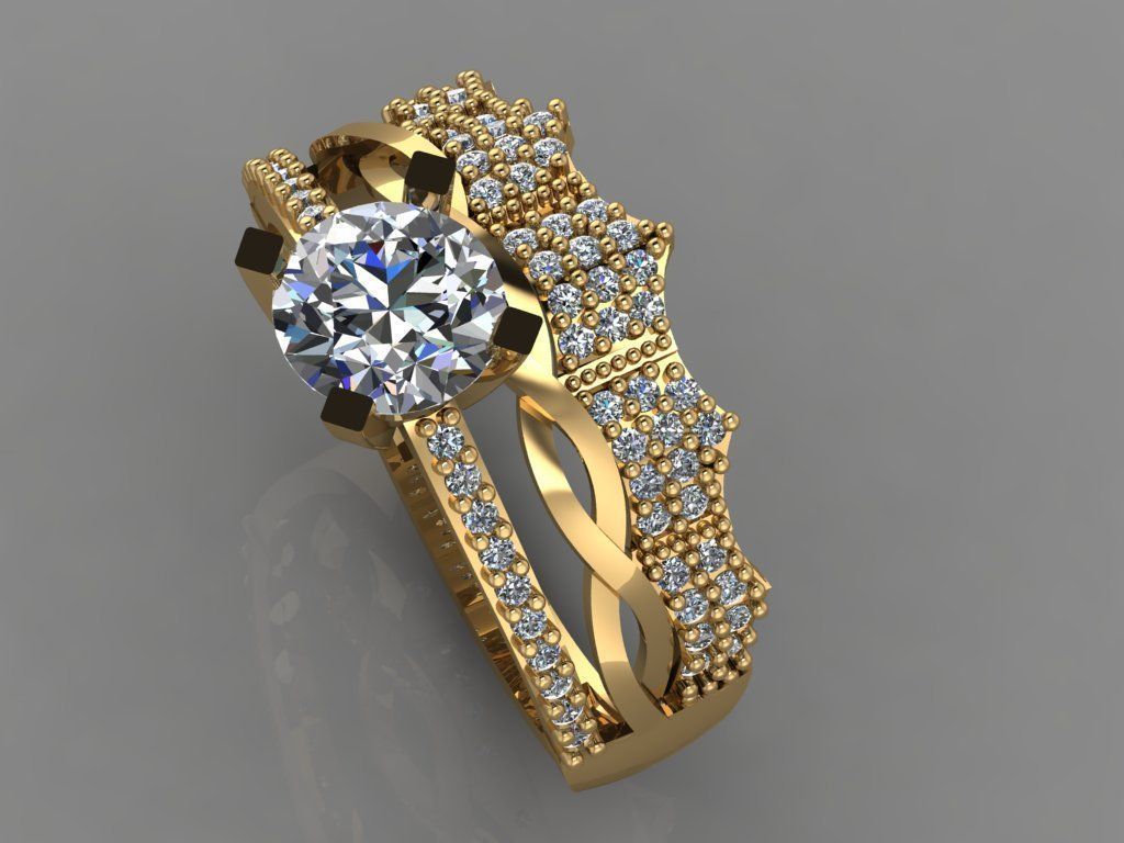 GC GOLD TW005- Diamond set 3D model 3D print model_5