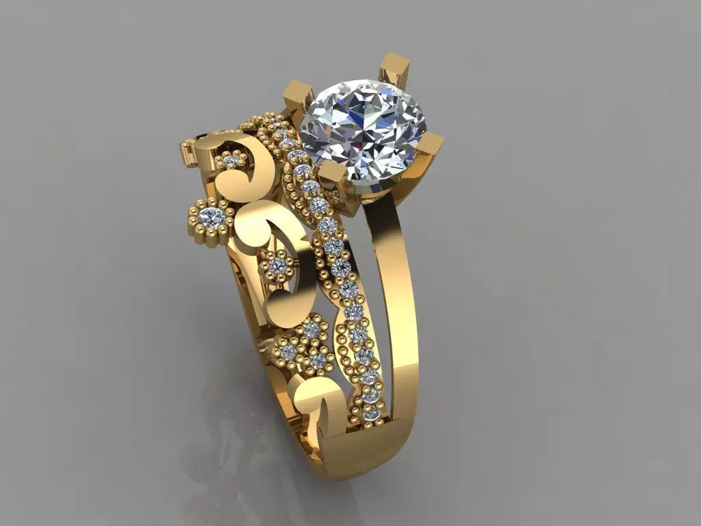 GC GOLD TW006- Diamond set 3D model 3D print model_0