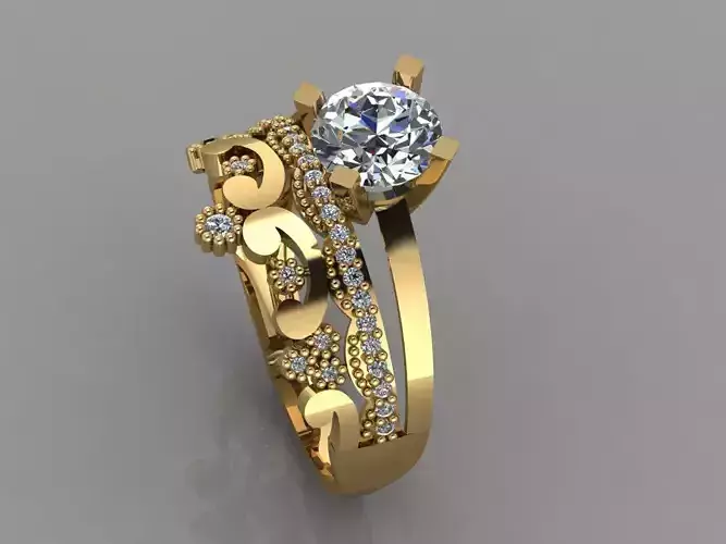 GC GOLD TW006- Diamond set 3D model 3D print model