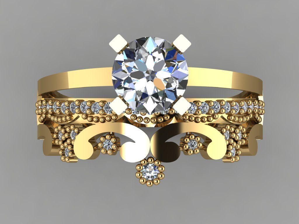 GC GOLD TW006- Diamond set 3D model 3D print model_1