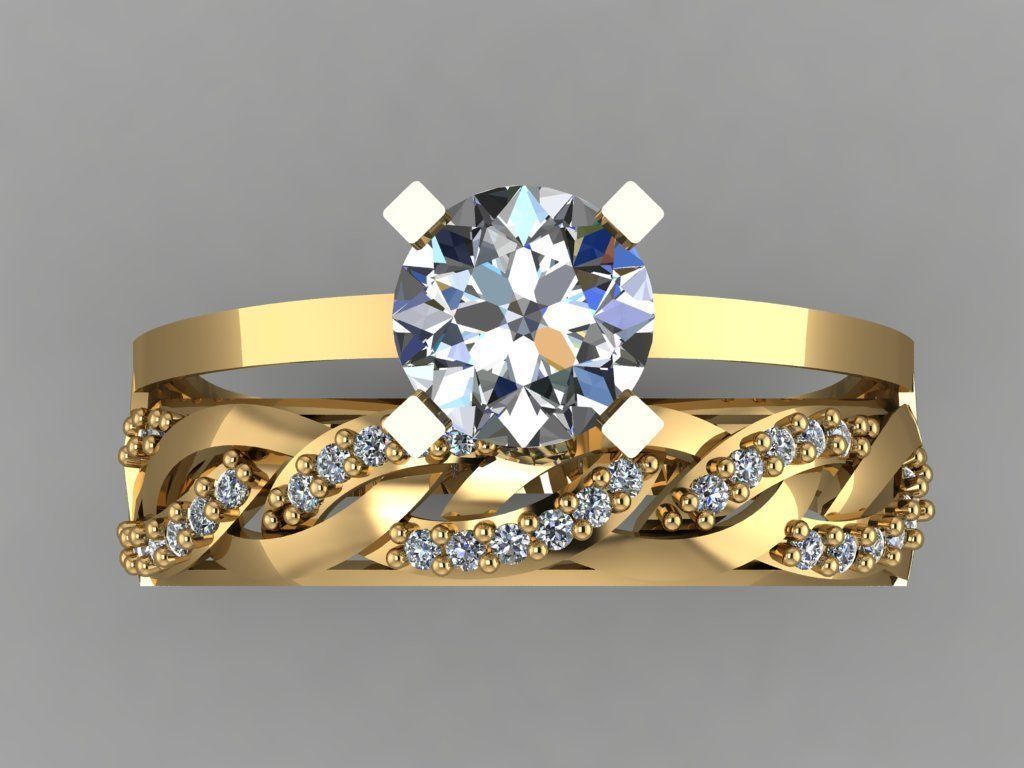 GC GOLD TW007- Diamond set 3D mode 3D print model_1