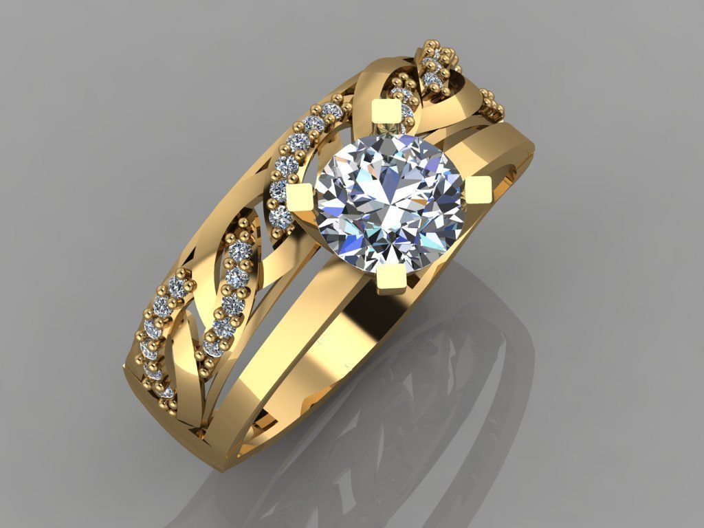 GC GOLD TW007- Diamond set 3D mode 3D print model_3