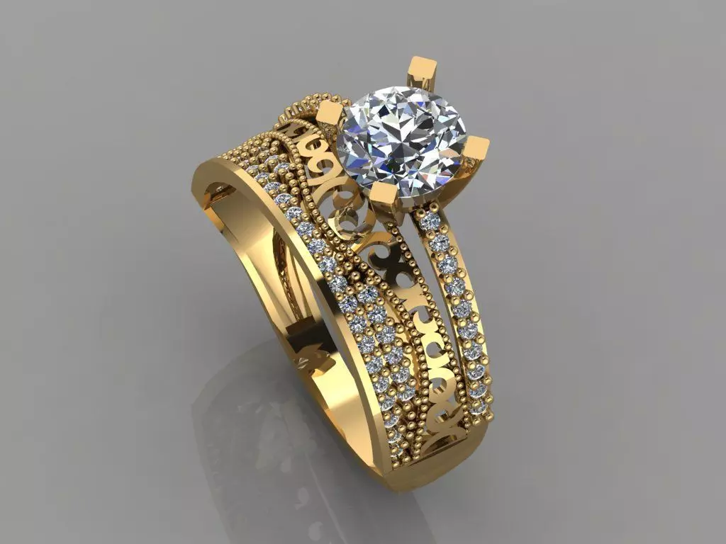 GC GOLD TW008- Diamond set 3D modeL 3D print model_0