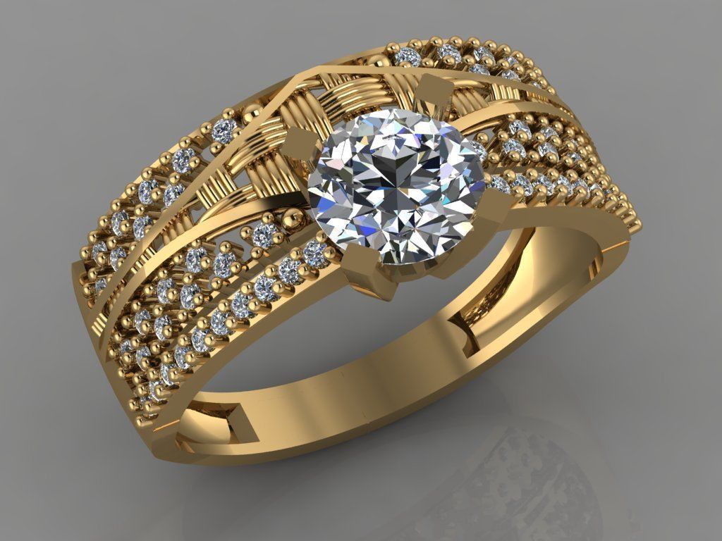 GC GOLD TW009- Diamond set 3D modeL  3D print model_3