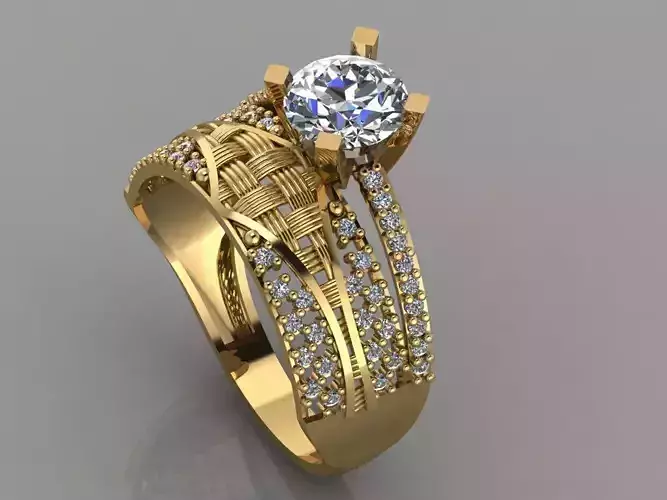 GC GOLD TW009- Diamond set 3D modeL 