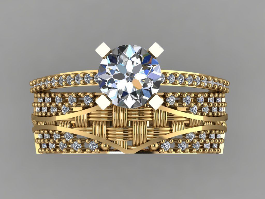 GC GOLD TW009- Diamond set 3D modeL  3D print model_1