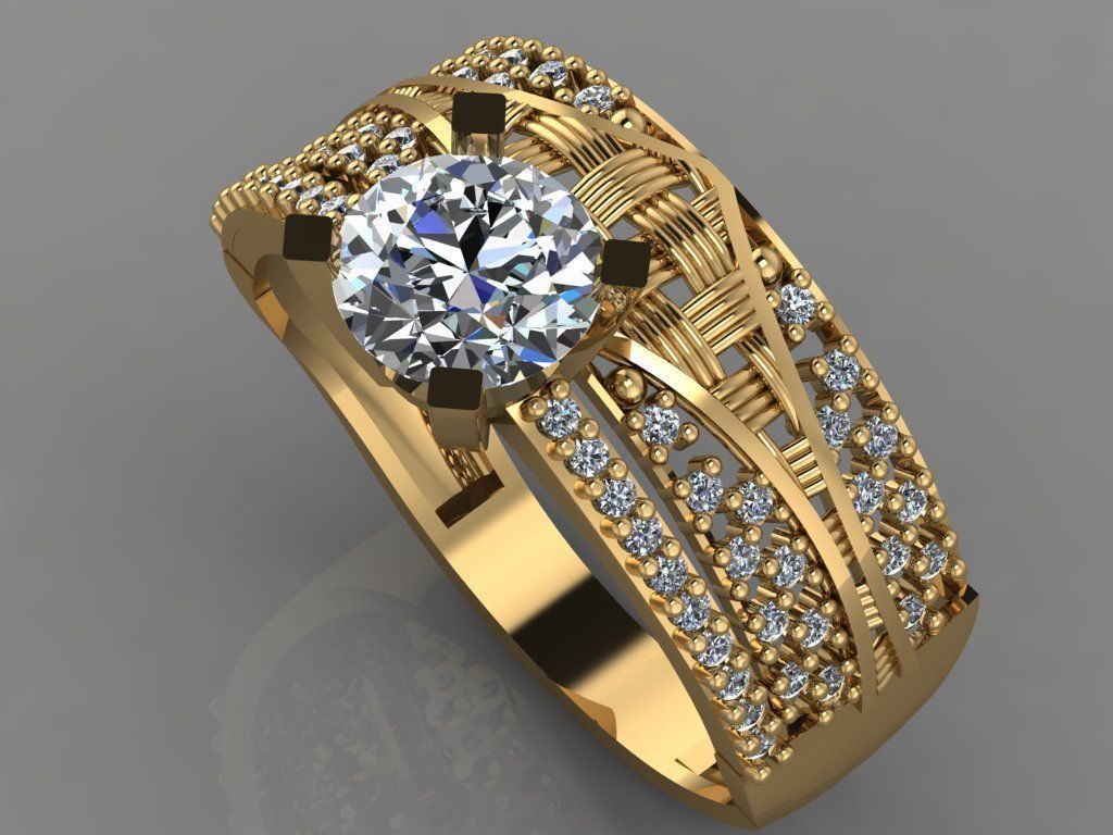 GC GOLD TW009- Diamond set 3D modeL  3D print model_4