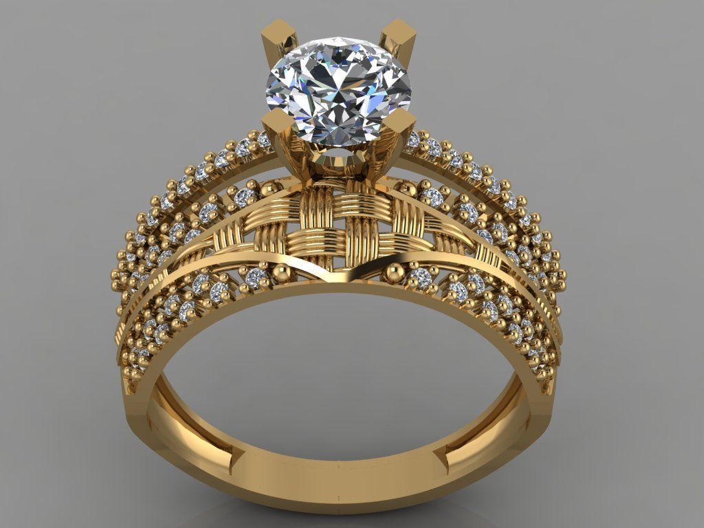 GC GOLD TW009- Diamond set 3D modeL  3D print model_2