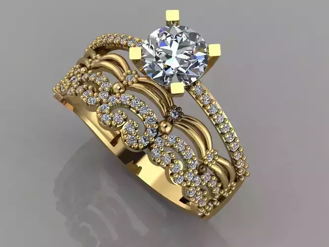 GC GOLD TW010- Diamond set 3D modeL 3D print model