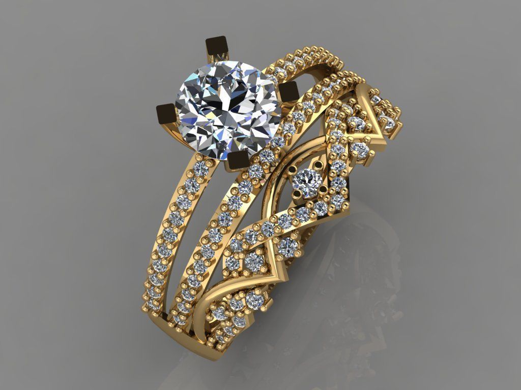 GC GOLD TW011- Diamond set 3D mode 3D print model_4