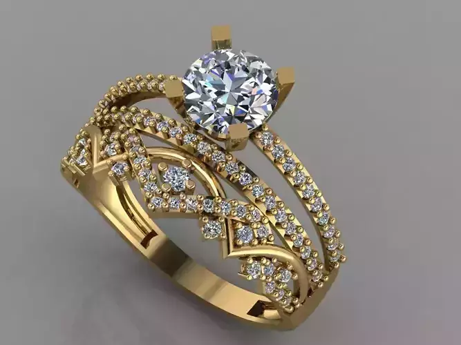 GC GOLD TW011- Diamond set 3D mode 3D print model