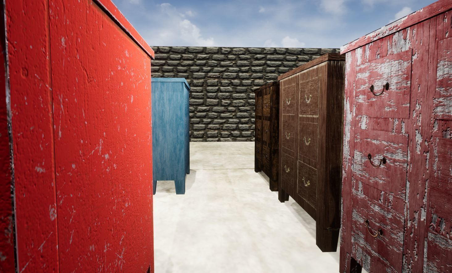 Furniture pack with various textures Low-poly 3D model_12