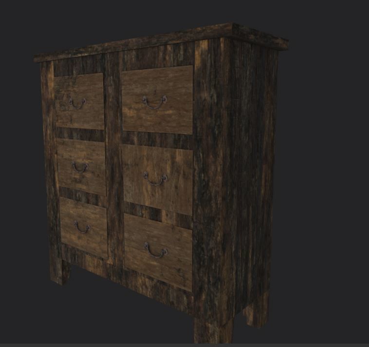 Furniture pack with various textures Low-poly 3D model_16