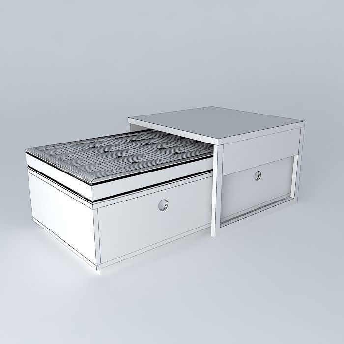 table with ottoman Free 3D model_4