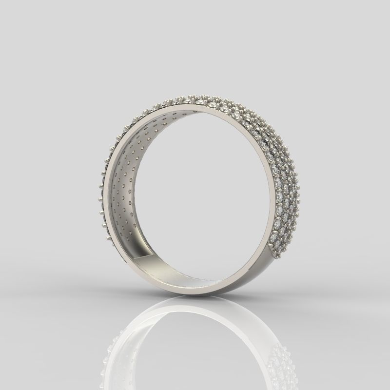 Classic women Ring 149 gems 3dm stl 3D print model 3D print model_5