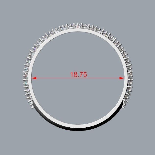 Classic women Ring 149 gems 3dm stl 3D print model 3D print model_21