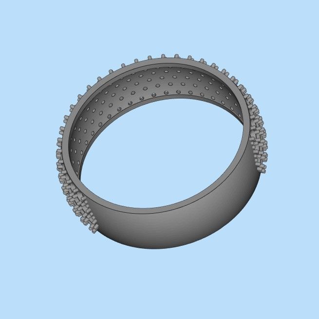 Classic women Ring 149 gems 3dm stl 3D print model 3D print model_27