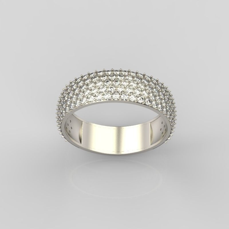 Classic women Ring 149 gems 3dm stl 3D print model 3D print model_2