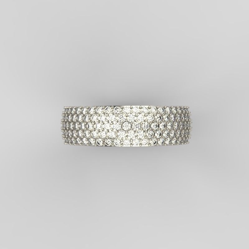 Classic women Ring 149 gems 3dm stl 3D print model 3D print model_3