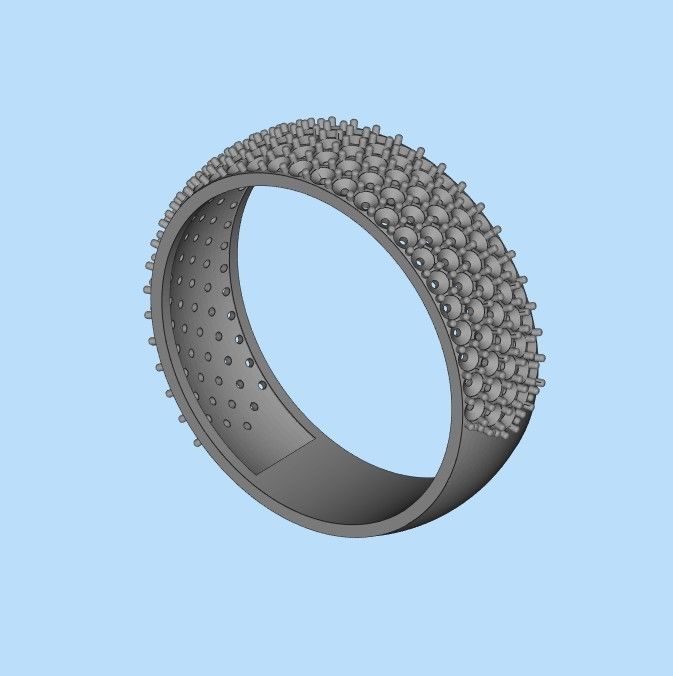 Classic women Ring 149 gems 3dm stl 3D print model 3D print model_17