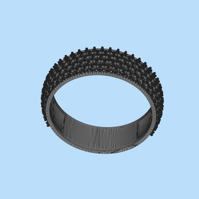 Classic women Ring 149 gems 3dm stl 3D print model 3D print model_26