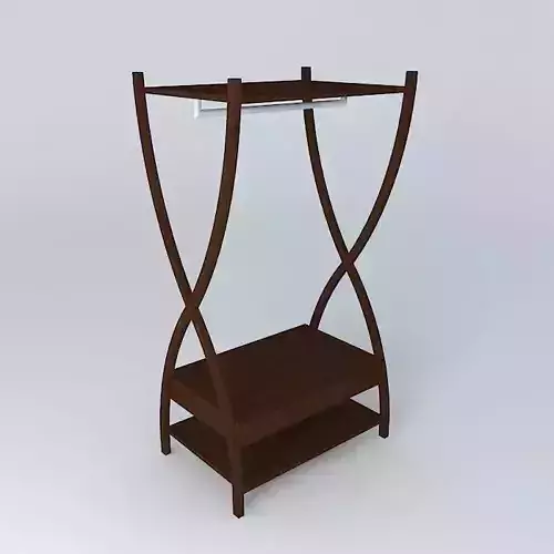 Rack of clothes and shoes