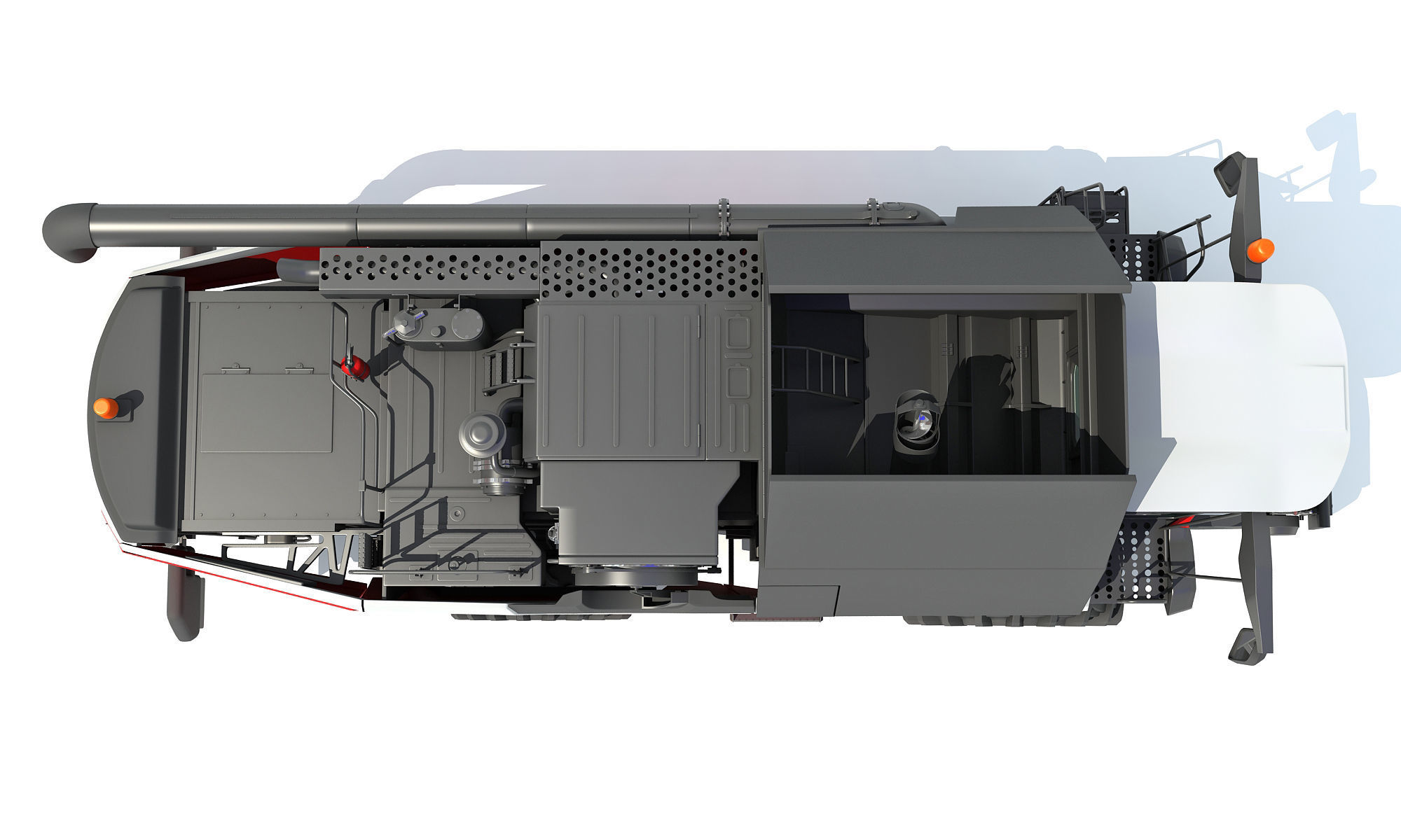 Combine Harvester Rostselmash 3D model_9