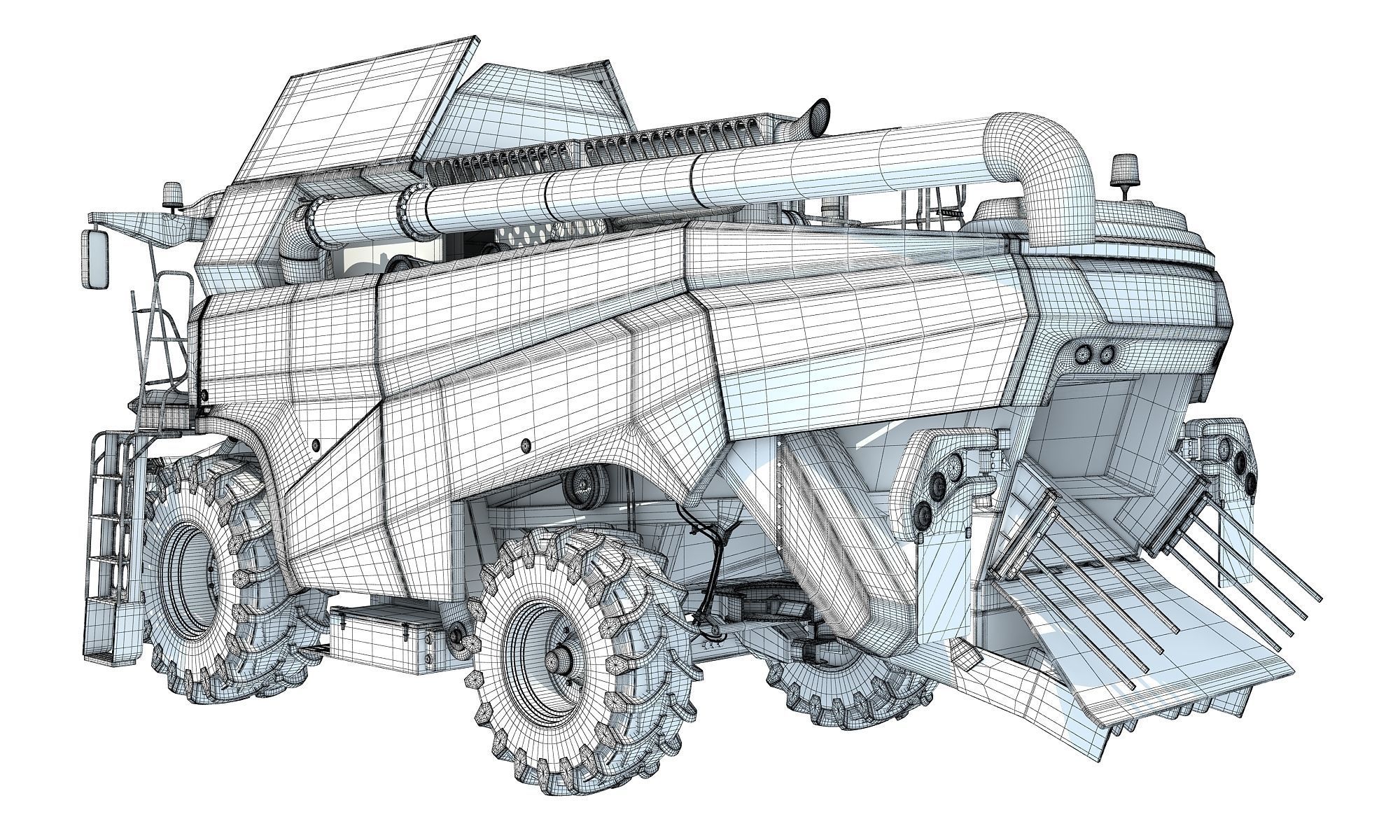 Combine Harvester Rostselmash 3D model_18