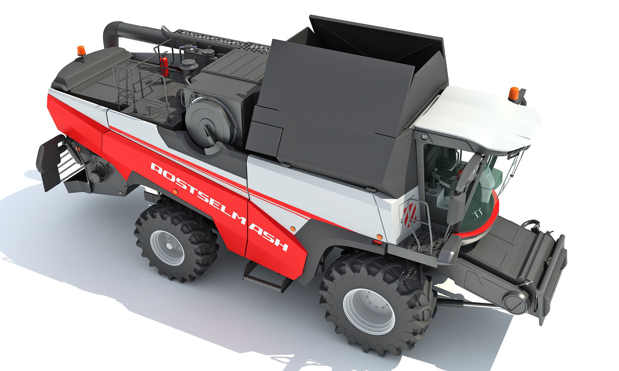 Combine Harvester Rostselmash 3D model_2