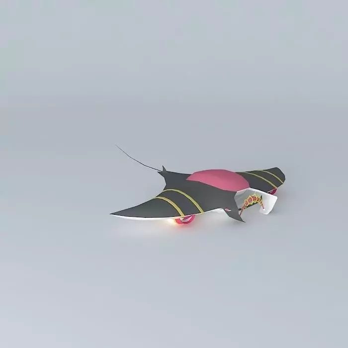 Manta spaceship  Free 3D model_0