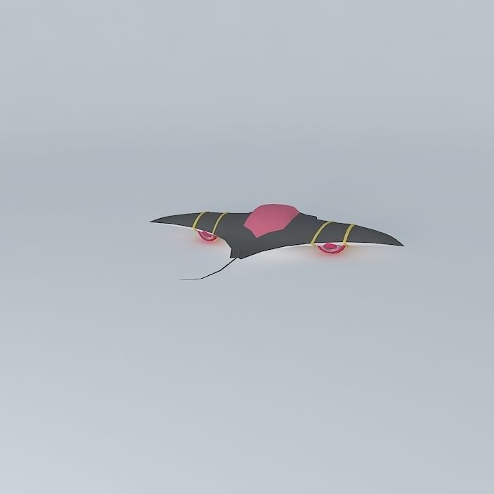 Manta spaceship  Free 3D model_1