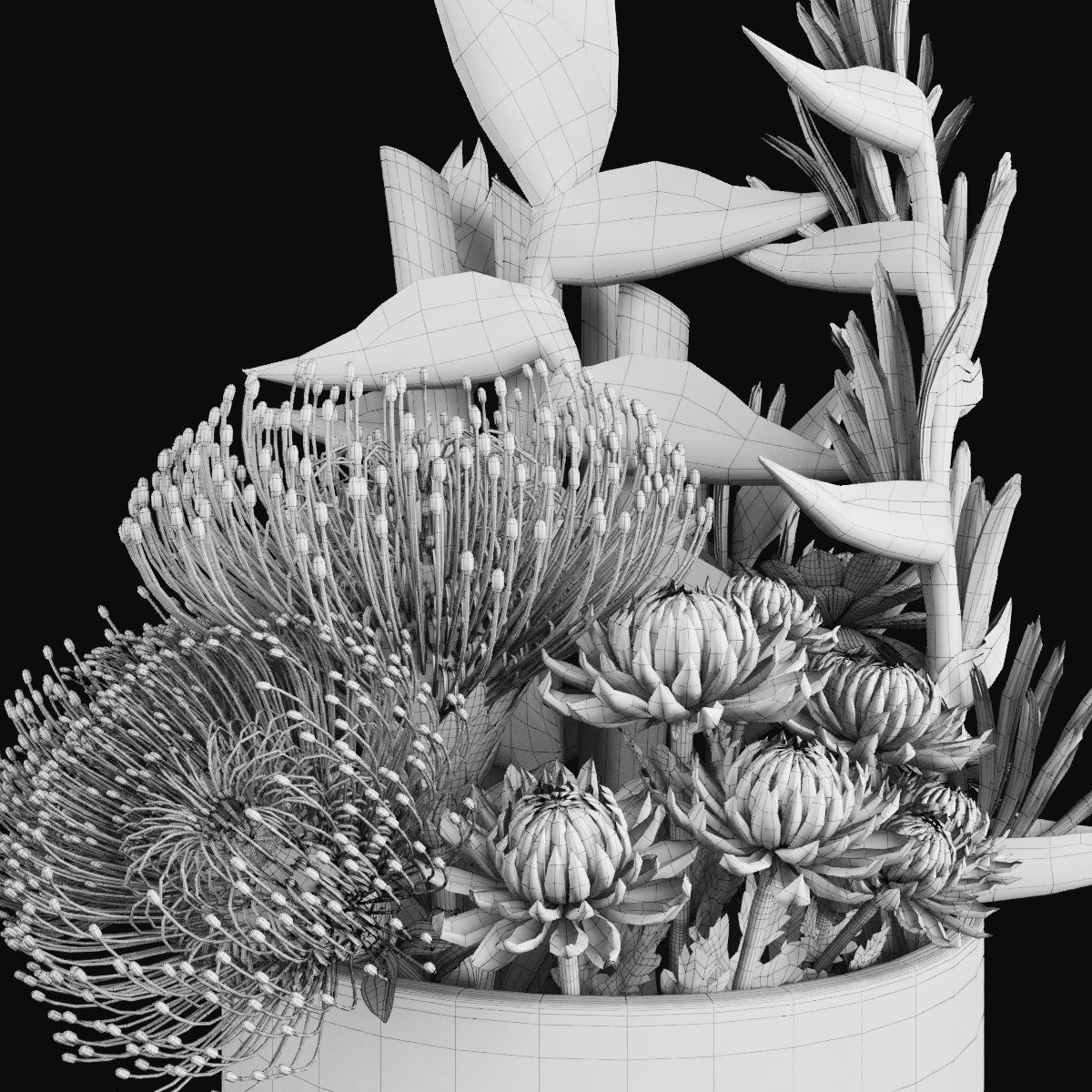 Plant collection 2 calla lily in glass vase _46