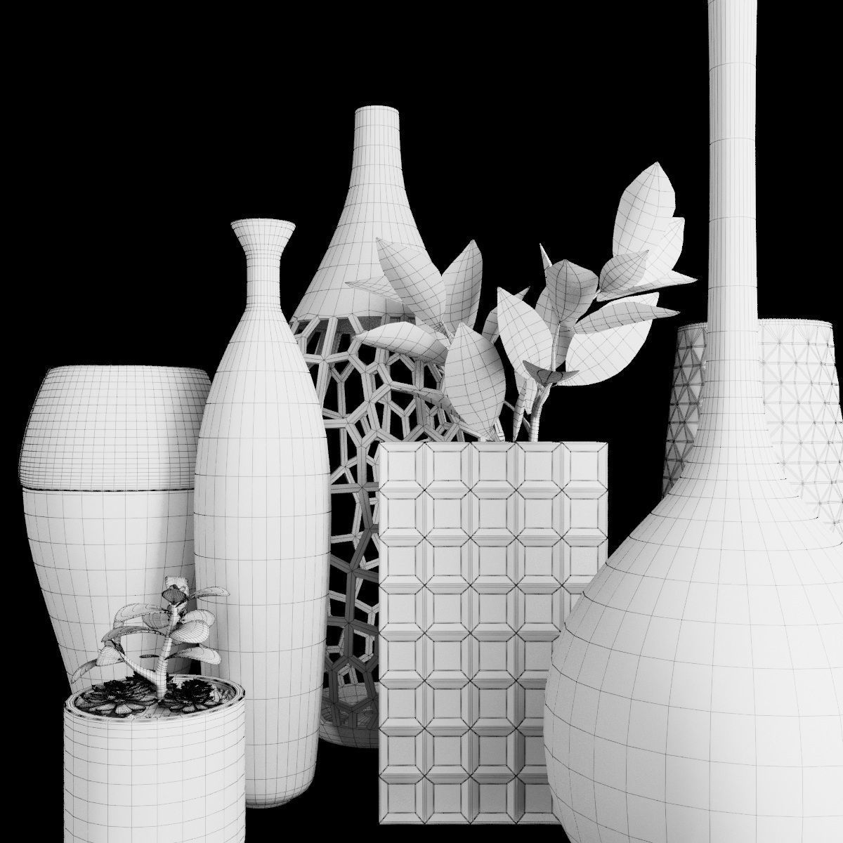 Plant collection 2 calla lily in glass vase _6