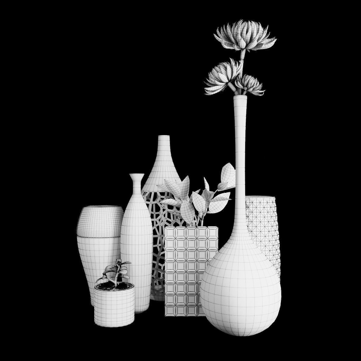 Plant collection 2 calla lily in glass vase _5