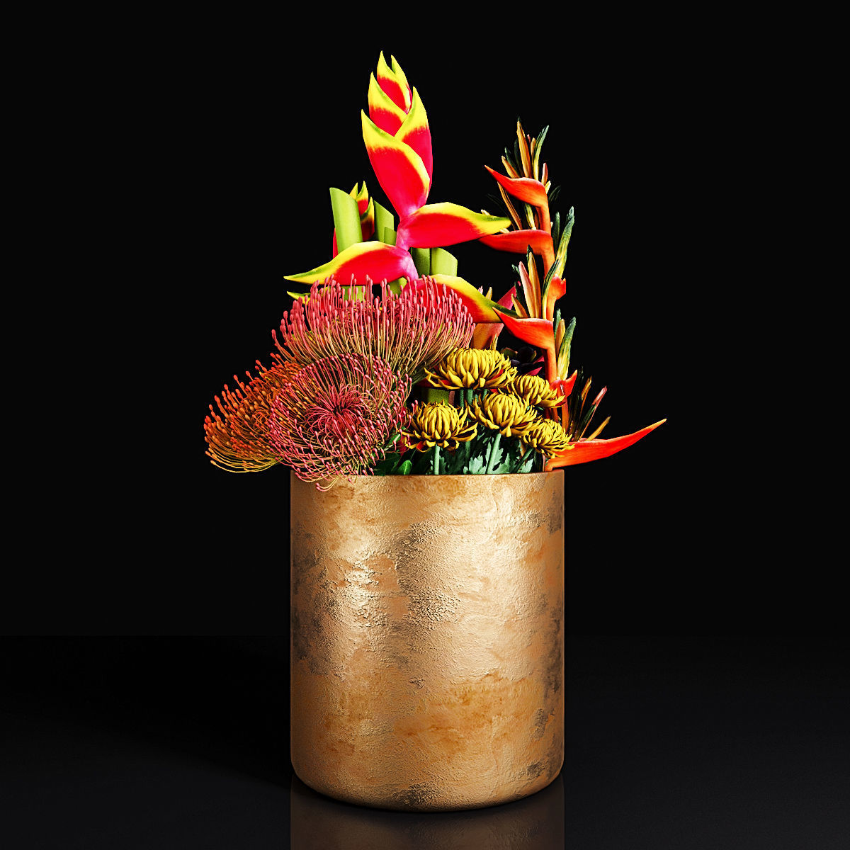 Plant collection 2 calla lily in glass vase _44