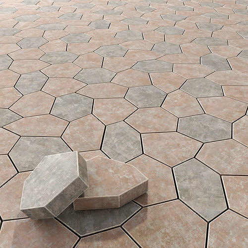Paving title Ngon 3D model