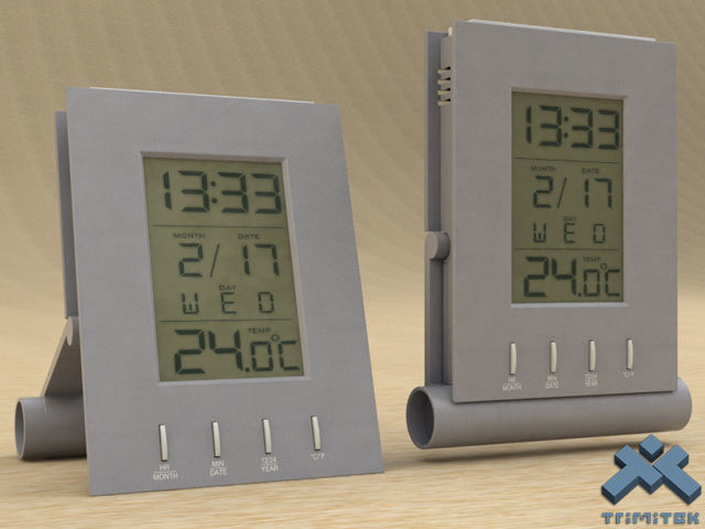 Digital Alarm Clock - animated 3D model_15