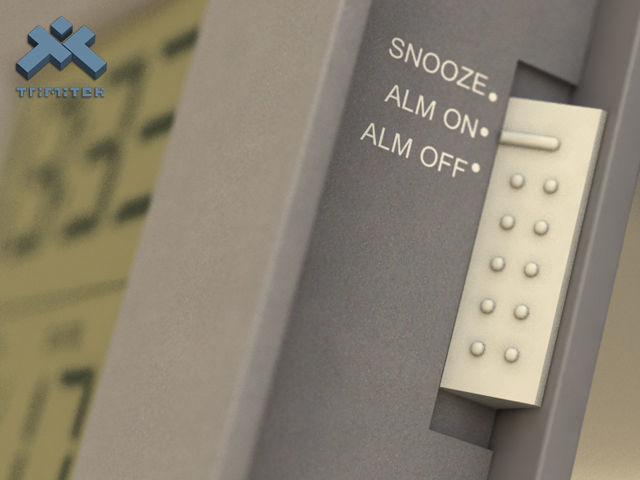 Digital Alarm Clock - animated 3D model_9